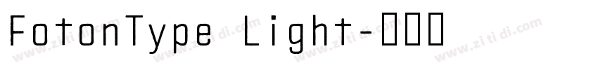 FotonType Light字体转换